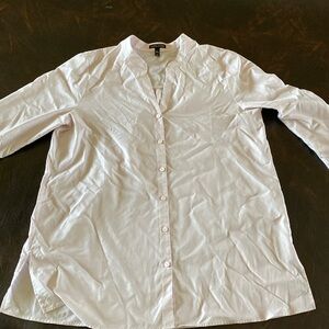 Eileen Fisher Button Down Tunic Shirt Lavender pink Medium